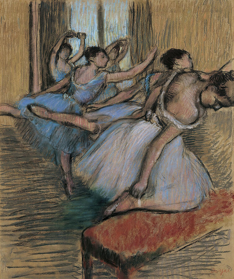 The Dancers, by 1917 Drawing by Edgar Degas