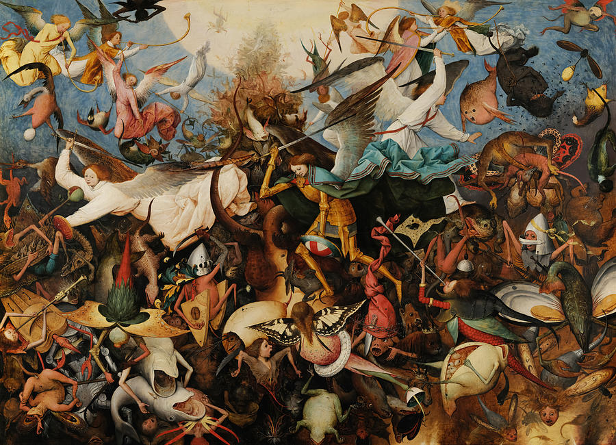 Fall Painting - The Fall of the Rebel Angels by Pieter Bruegel the Elder by Mango Art