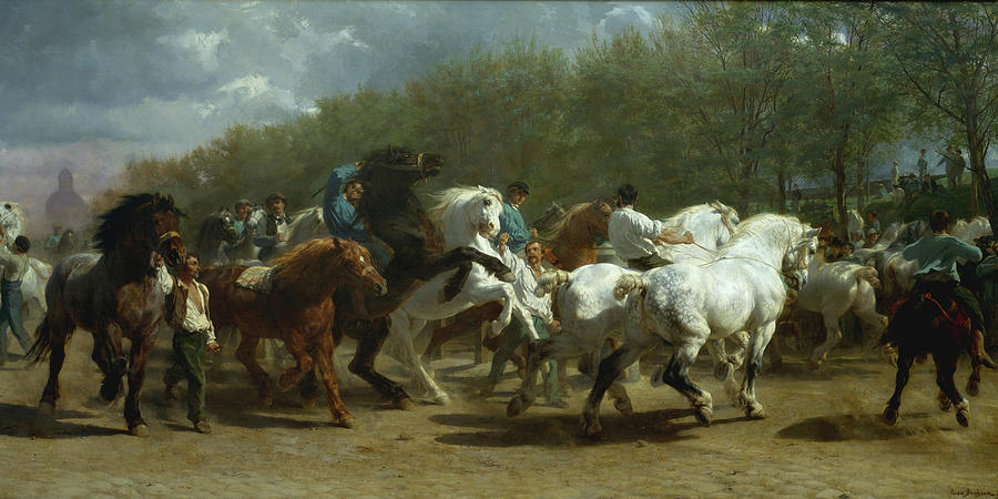 Horse Painting - The Horse Fair #8 by Rosa Bonheur