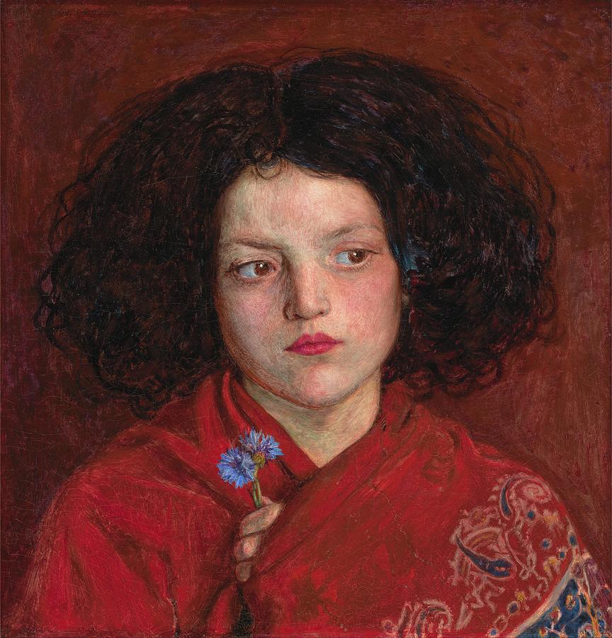 Irish Painting - The Irish Girl #1 by Ford Madox Brown
