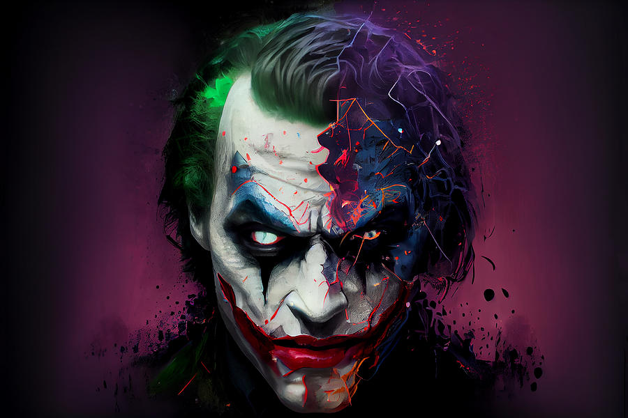 The Joker Wall Art Mixed Media by Tim Hill - Fine Art America