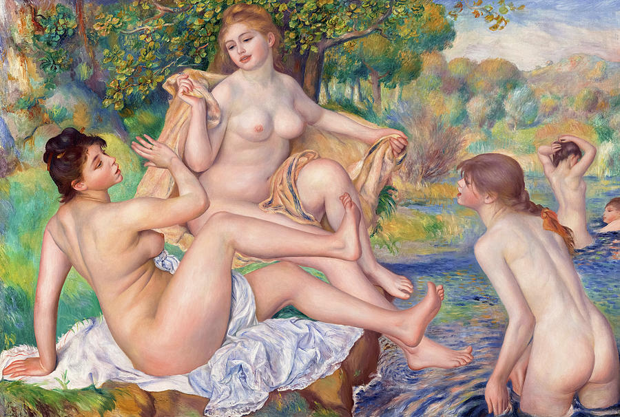 Pierre Auguste Renoir Painting - The Large Bathers #8 by Pierre-Auguste Renoir