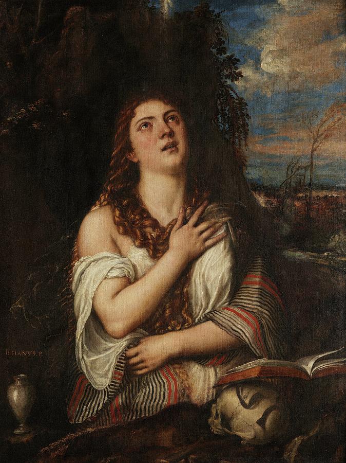 The Penitent Magdalene Painting By Titian Pixels