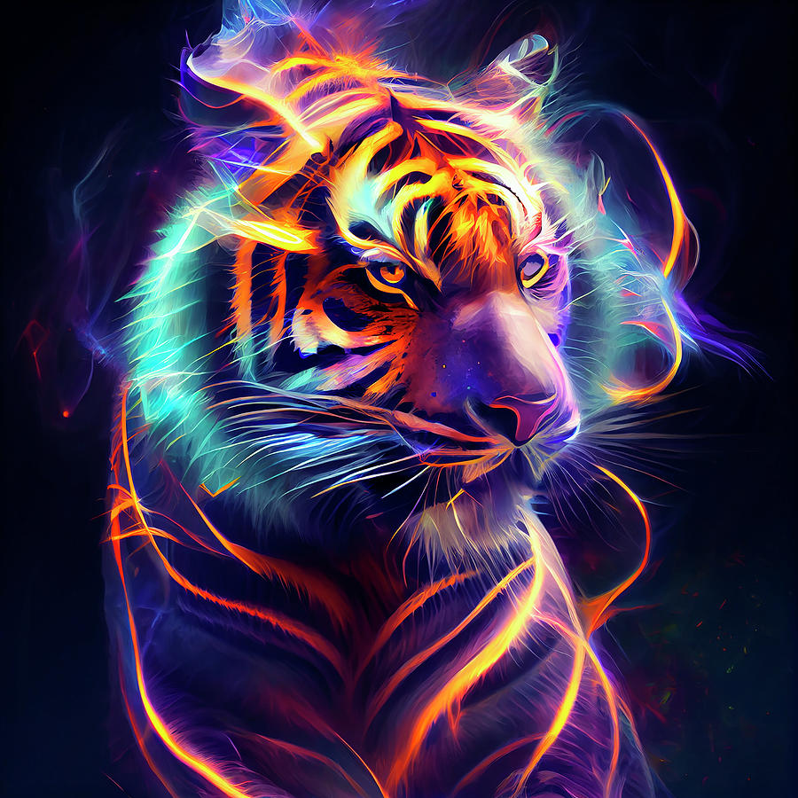 Transparent Magical Tiger Art #8 Digital Art by Tim Hill - Pixels