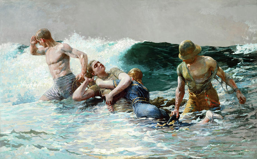 Undertow By Winslow Homer Painting