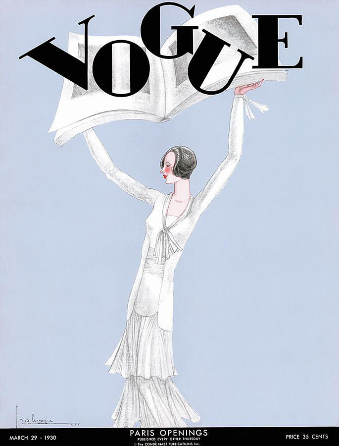 Vintage Digital Art - Vintage Vogue Magazine Cover #8 by Matthew Baker