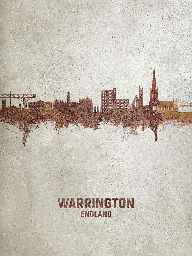 Warrington England Skyline #8 Digital Art by Michael Tompsett