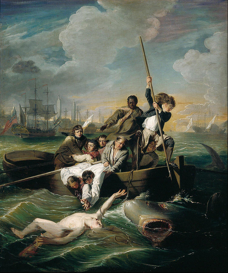 John Singleton Copley Painting - Watson and the Shark  #8 by John Singleton Copley
