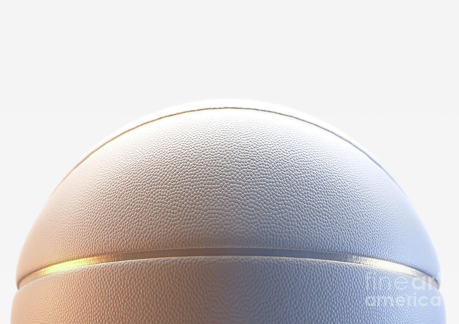 White And Gold Basketball Concept Digital Art by Allan Swart - Pixels