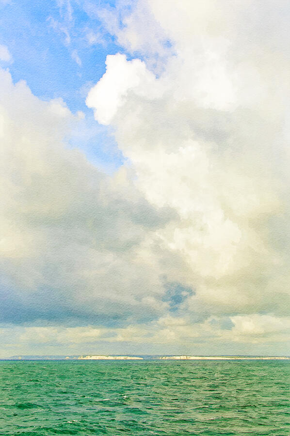 White Clouds over the White Cliffs of Dover. #8 Digital Art by Jules ...