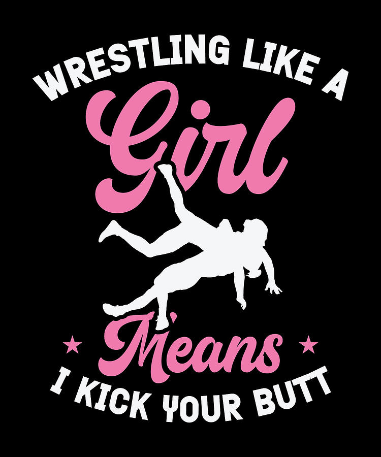 Wrestling Girls Wrestler Wrestle Martial Arts Digital Art by Toms Tee ...