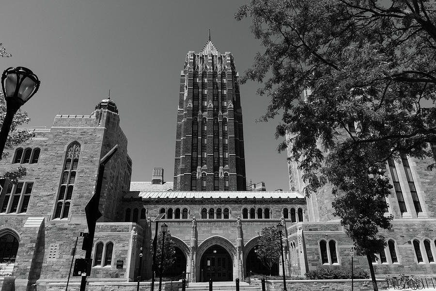 Yale University building in black and white #8 Photograph by Eldon McGraw
