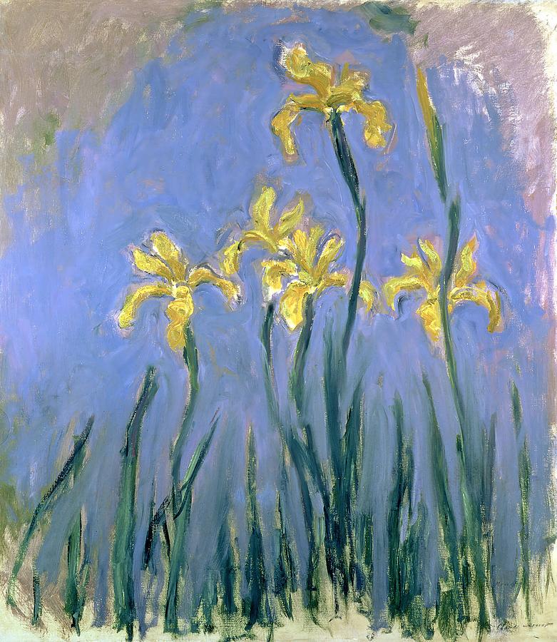 Claude Monet Painting - Yellow Irises  #8 by Claude Monet