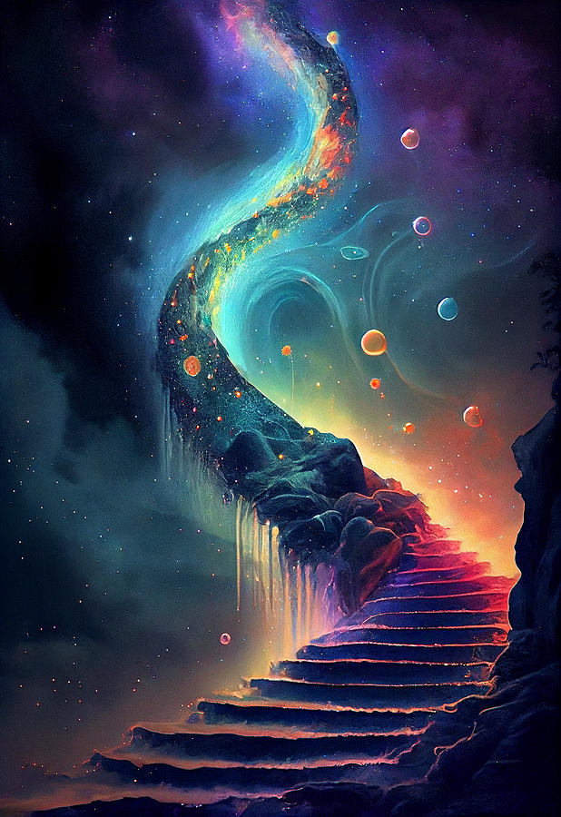 Stairway to heaven Digital Art by SampadArt Gallery - Pixels