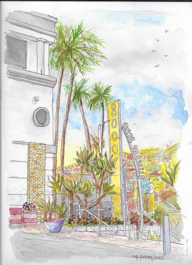 8000 Sunset Blvd.Mall, West Hollywood, California Painting by Carlos G Groppa