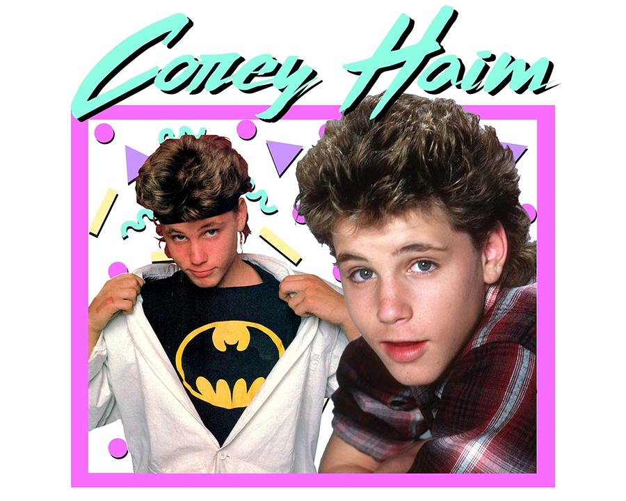 80s Icon Corey Haim Poster Digital Art by Maria Sanchez
