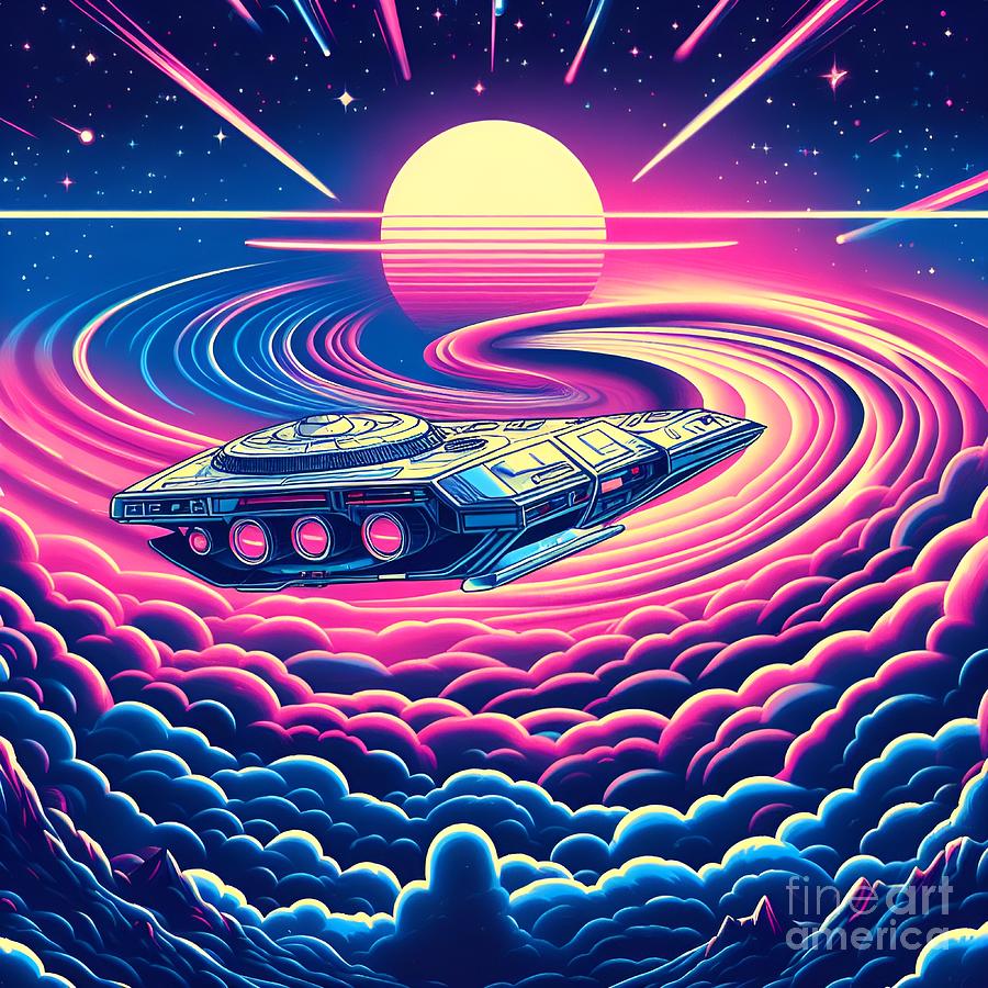 80s Journey Into The Unknown Digital Art By Cherished Moments - Fine 