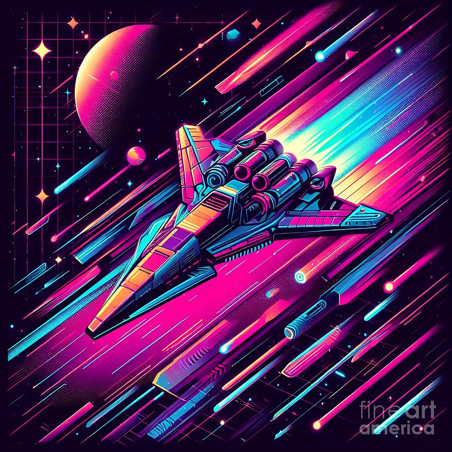 80s Space Flight Digital Art by Cherished Moments - Fine Art America