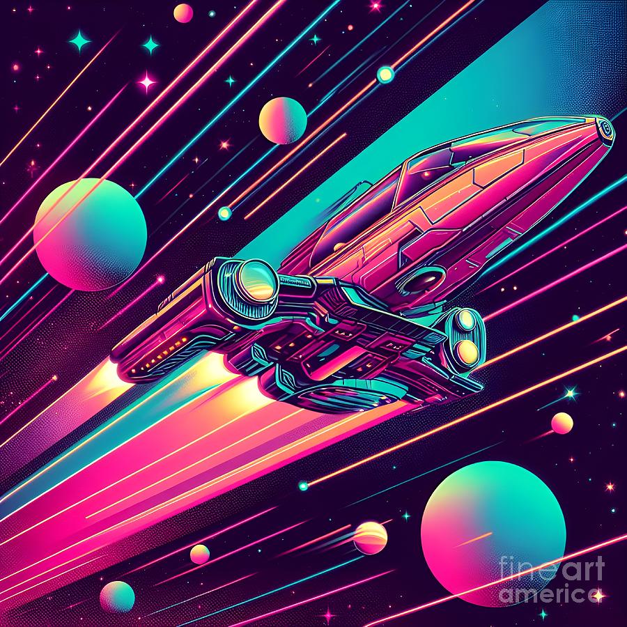 80s Space Journey Digital Art by Cherished Moments - Fine Art America