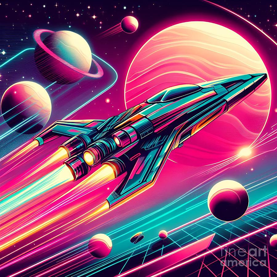 80s Space Travel Digital Art By Cherished Moments - Fine Art America