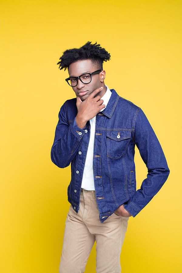 80s Style Portrait Of Confident Nerdy Young Man Photograph by Izusek