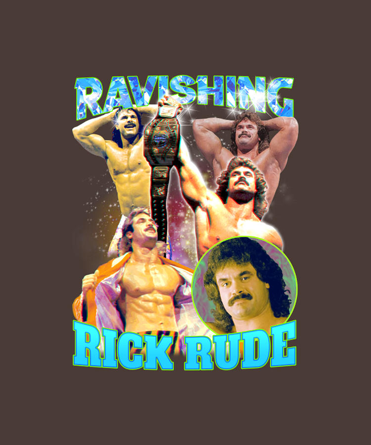 80s Wrestling Rick Rude Bootleg Ravishing Rick Painting by Dale Scott ...