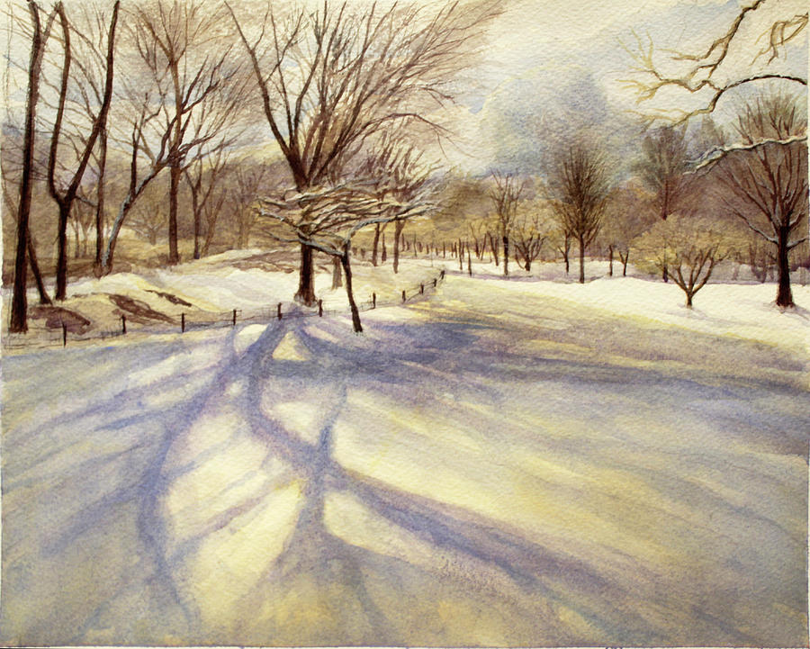 81st Street Central Park Painting by Judy Frisk