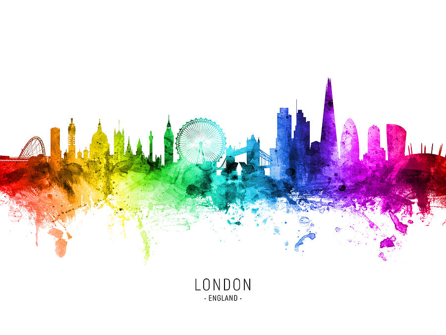 London England Skyline #83 Digital Art by Michael Tompsett