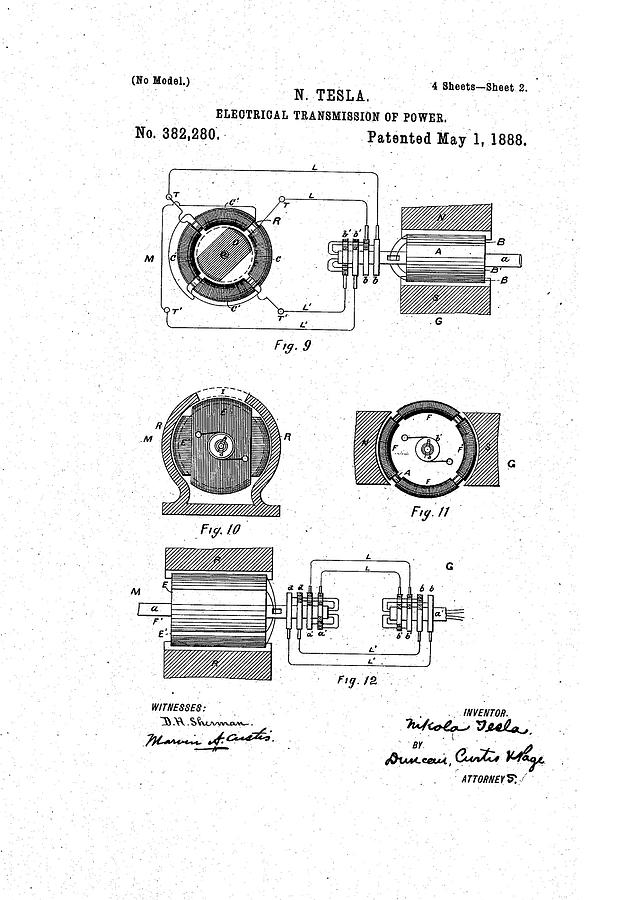 Nikola Tesla Patent #83 Mixed Media by Nikola Tesla - Fine Art America