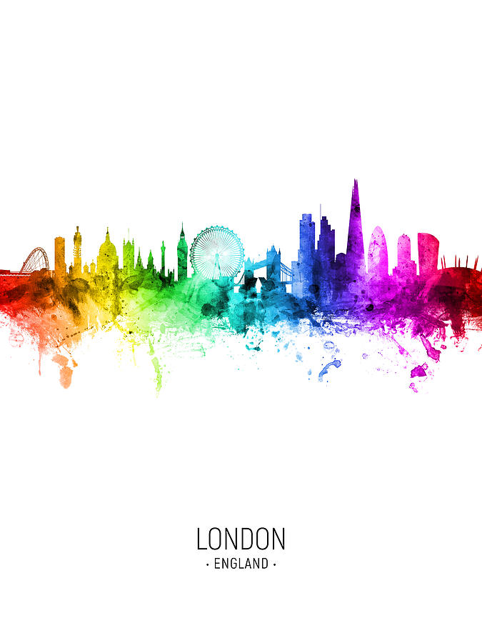 London England Skyline #85 Digital Art by Michael Tompsett