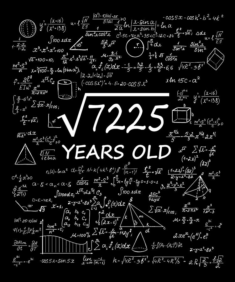 85th Birthday Square Root Of 7225 Digital Art by Wowshirt - Pixels