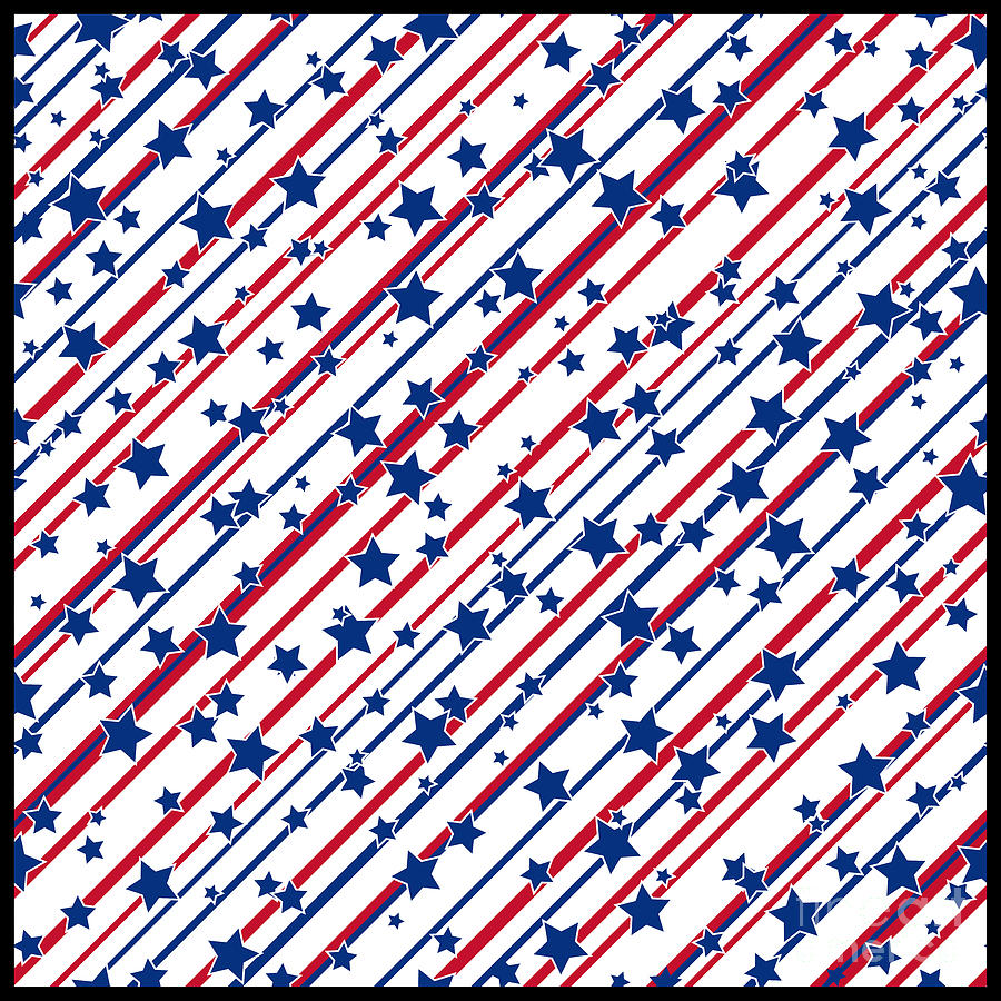 Patriotic Pattern United States Of America USA Digital Art by Mister ...