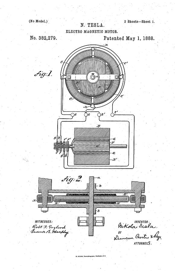 Nikola Tesla Patent #88 Mixed Media by Nikola Tesla - Fine Art America