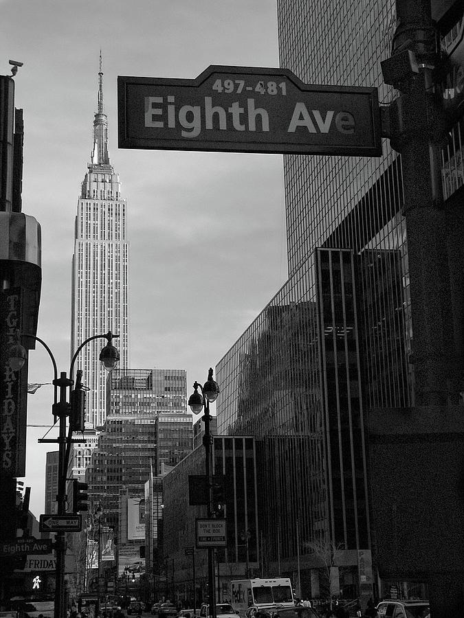 Black And White Photograph - 8th Ave by Matthew Adelman