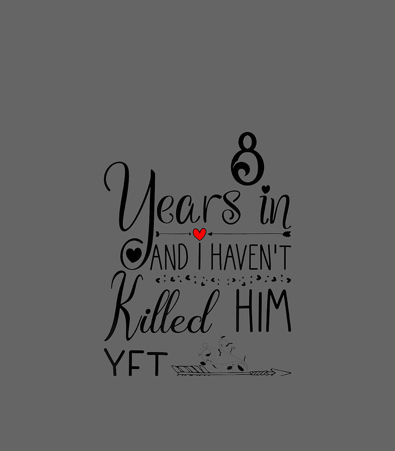 8th Wedding Anniversary for Her 8 Years of Marriage Digital Art by ...