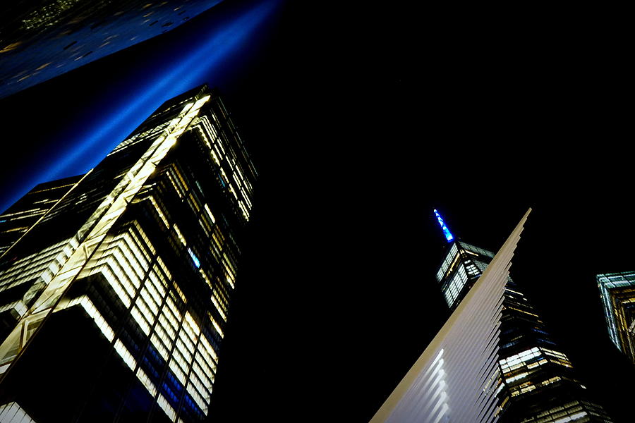 9-11 Tribute in Lights Photograph by Caryn La Greca