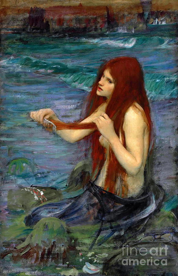 A Mermaid #9 Painting by John William Waterhouse
