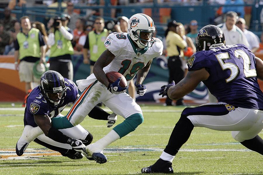 AFC Wild Card Game:  Baltimore Ravens v Miami Dolphins #9 Photograph by Ronald C. Modra
