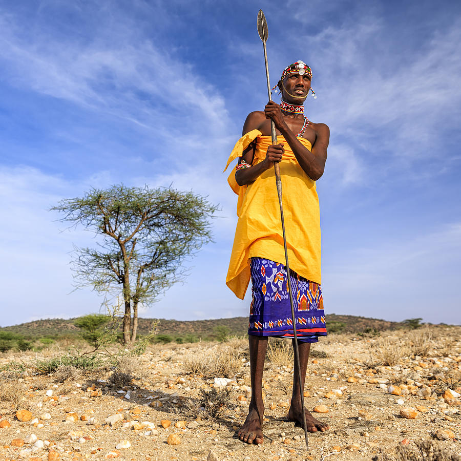 African warrior from Samburu tribe, central Kenya, East Africa #9 Photograph by Bartosz Hadyniak