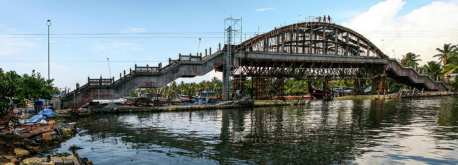 Amritapuri Amritasetu Bridge Construction #9 Photograph by Sonny Marcyan