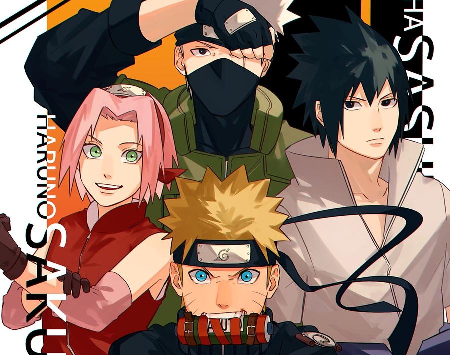 Anime Naruto Naruto Uzumaki Sasuke Uchiha Sakura Haruno Kakashi Hatake 