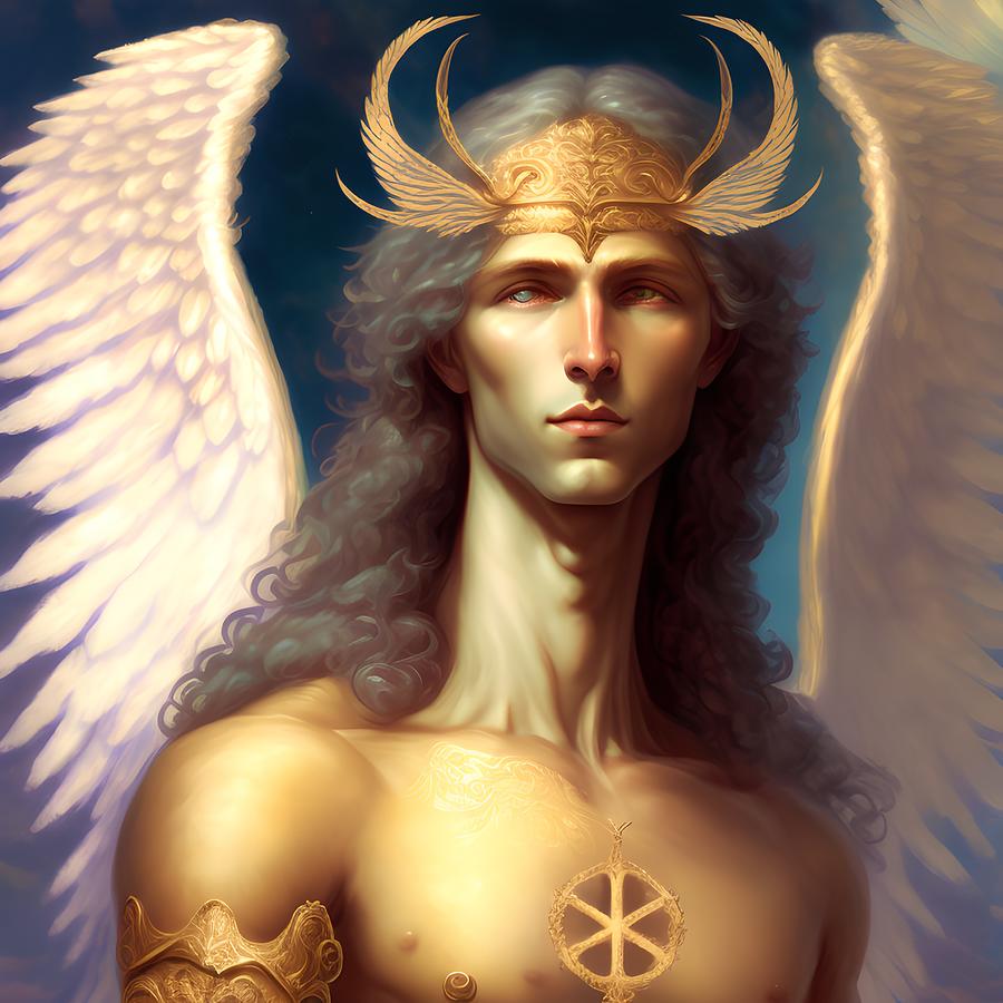 Archangel Chamuel - Angel of Love and Peace, Generative AI Illus ...