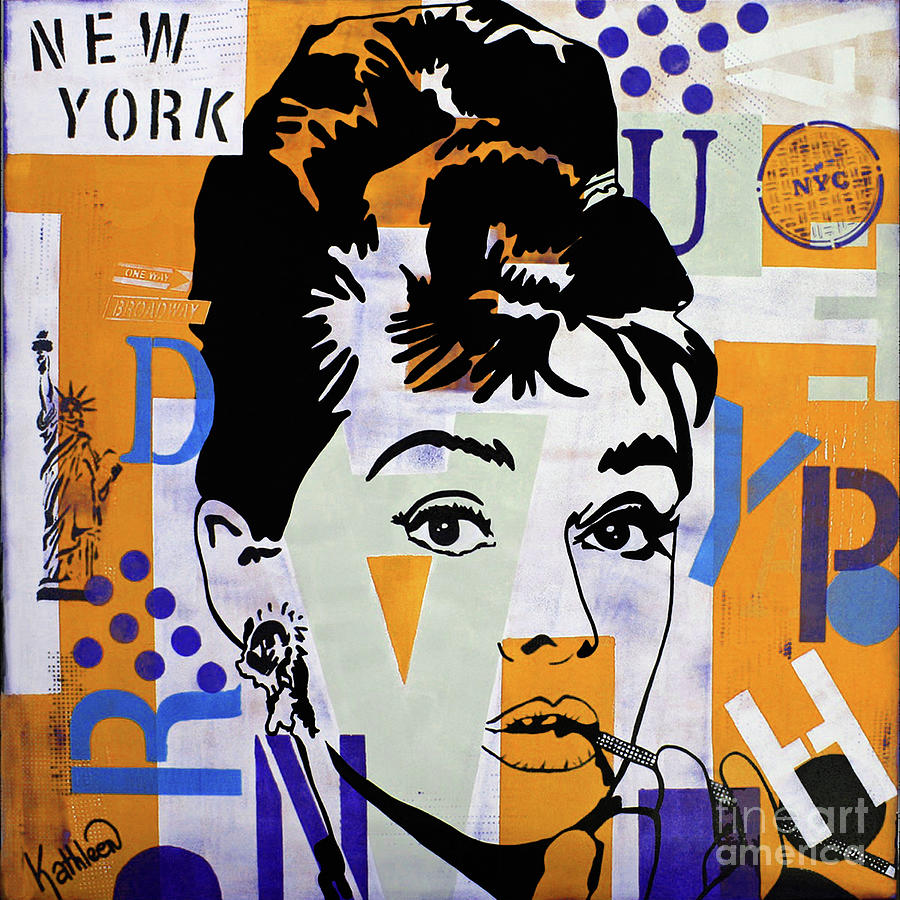 Audrey Hepburn NYC #9 Painting by Kathleen Artist PRO