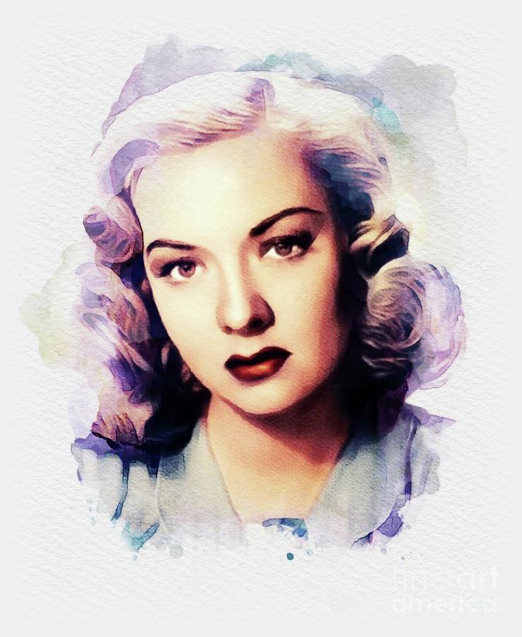 Vintage Painting - Audrey Totter, Vintage Actress #9 by Esoterica Art Agency
