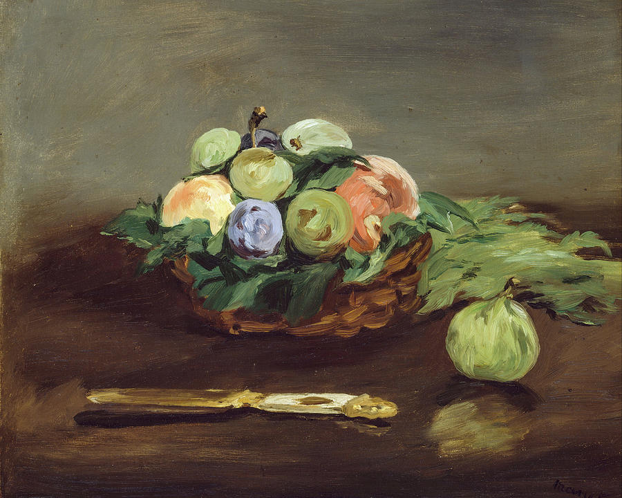 Edouard Manet Painting - Basket of Fruit #9 by Edouard Manet