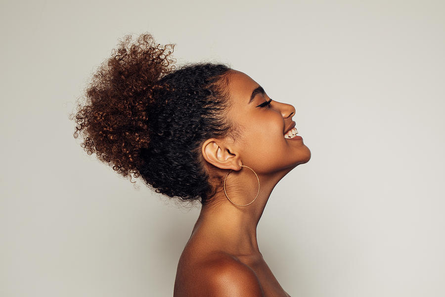 Beautiful afro girl with curly hairstyle #9 Photograph by CoffeeAndMilk