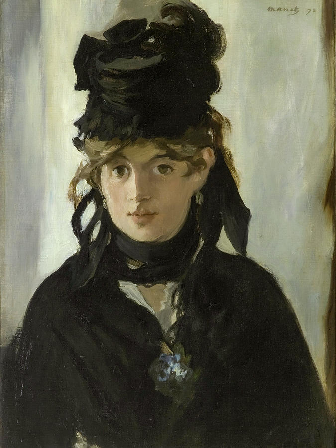 Edouard Manet Painting - Berthe Morisot With a Bouquet of Violets #9 by Edouard Manet