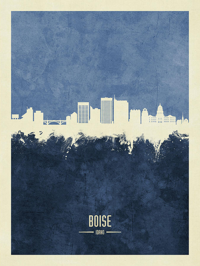 Boise Idaho Skyline #9 Digital Art by Michael Tompsett