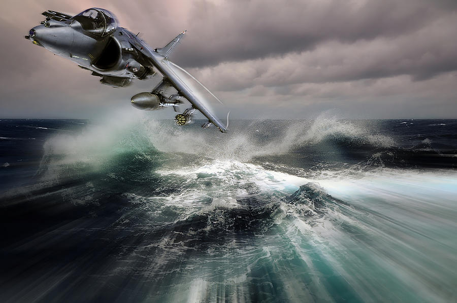 British Aerospace Harrier II GR9 Low Pass Digital Art by Custom Aviation Art