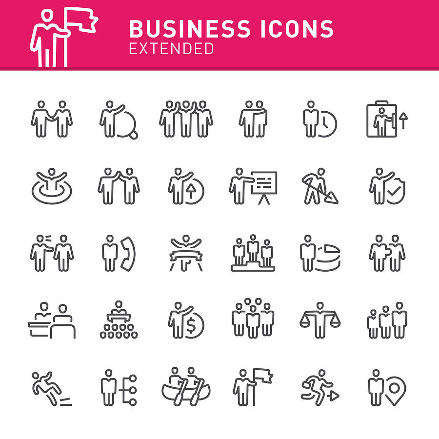 Business Icons #9 Drawing by Soulcld